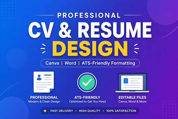 design professional CV and resume in canva