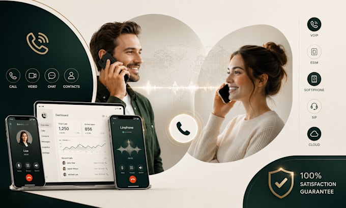 build a telecom saas, voip app, softphone app and linphone solution, esim app