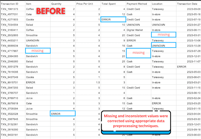 do excel data cleaning and data formatting