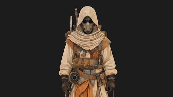 3d character model, character texture, character rigging, for game and film