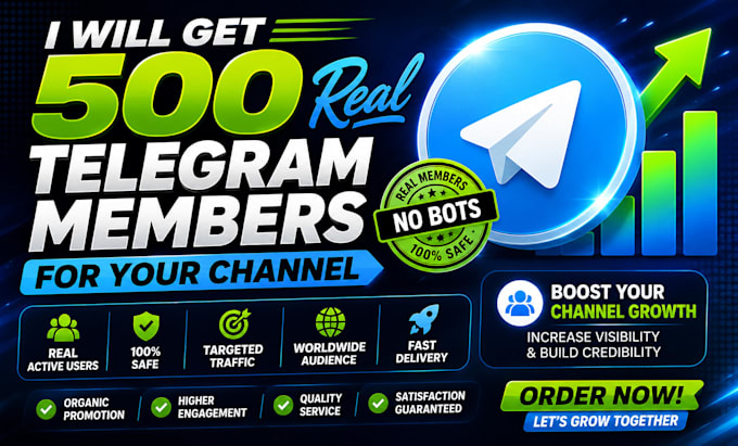 get 500 real telegram members for your channel