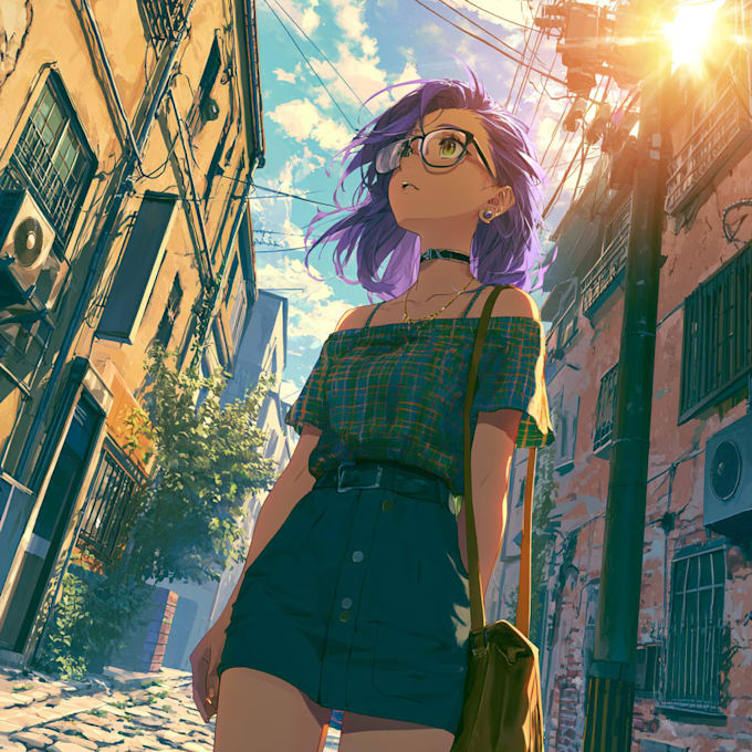 draw an anime illustration, character illustration