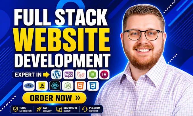 build custom website development front, backend developer full stack developer