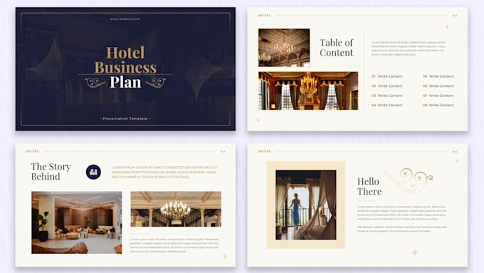 design a powerpoint or canva winning hotel business plan presentation