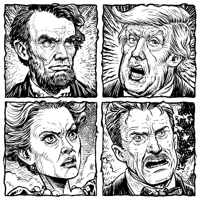 do digital political cartoon for political cartoon