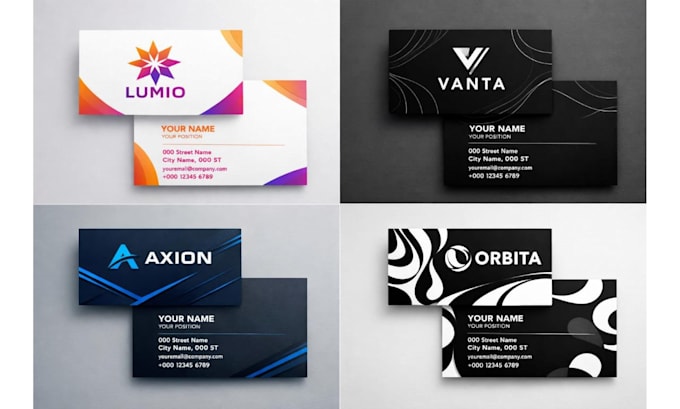 design professional business card and stationery set