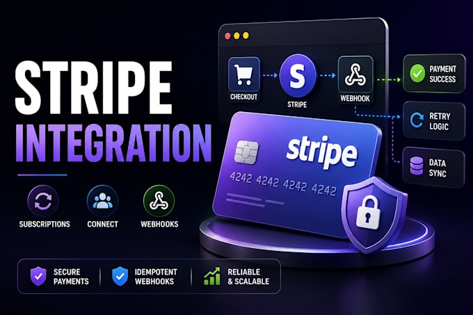 do stripe integration for payments, webhooks and subscriptions