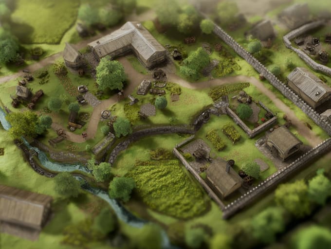 create fantasy map illustration with fantasy art