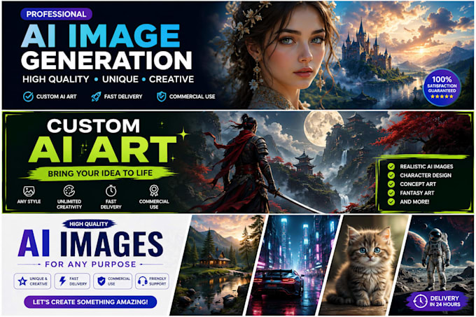 create stunning ai generated images, realistic ai art and custom designs