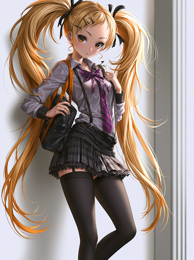 anime character an illustration and anime character