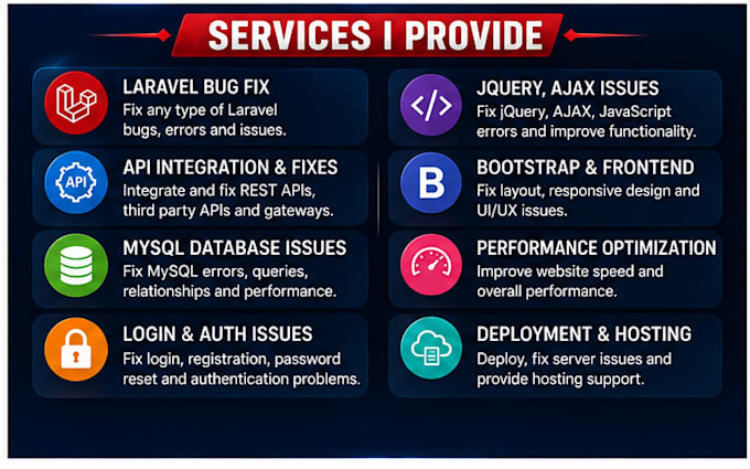 fix laravel PHP bugs and errors