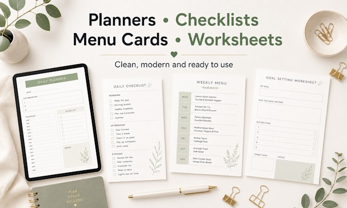 design a custom printable planner or template in canva