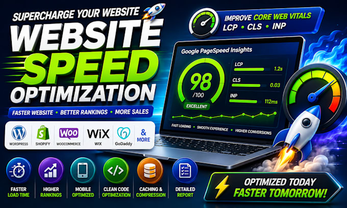 fix google pagespeed core web vitals lcp cls inp wordpress shopify loading time