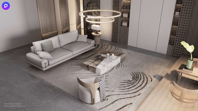 create stunning 3d renders for architectural interiors