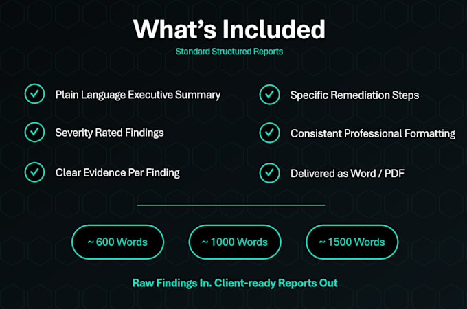 write professional pentest, forensics, audit reports