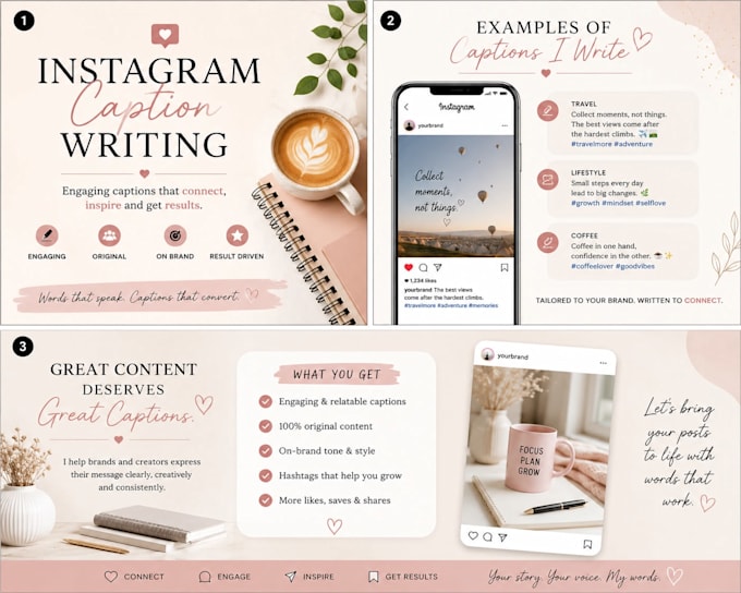 write engaging instagram captions and social media content