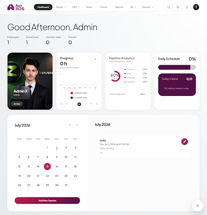 develop custom software all in one workforce business management system