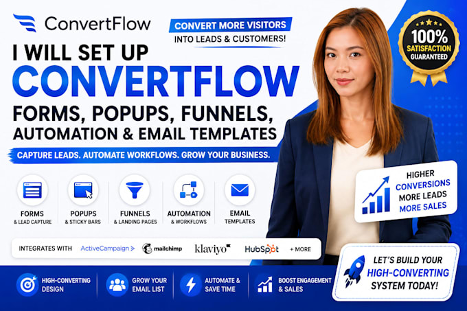 setup convertflow forms popups funnels automation workflows email template