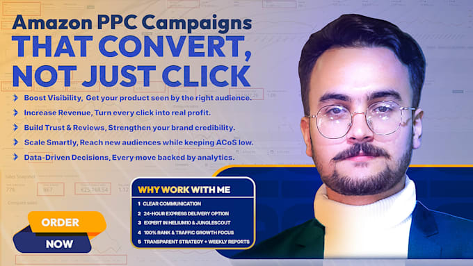 create and optimize amazon PPC campaigns, amazon ads, and manage advertising
