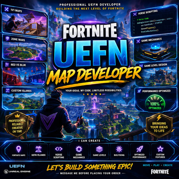 create fortnite uefn map, uefn island, verse scripting in unreal engine