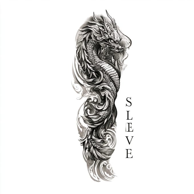 create sleeve tattoo design in geometric style