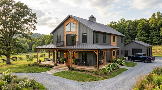 design barndominium floor plan pole barn house permit drawing elevation plan