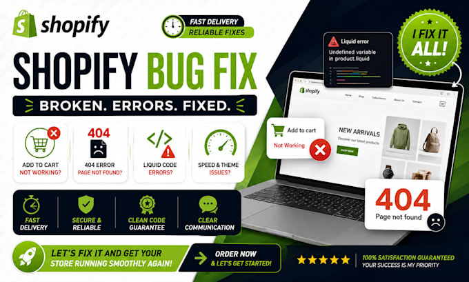 shopify bug fix broken add to cart button 404 error page liquid code error