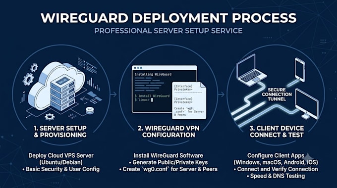 setup wireguard VPN server and secure remote access