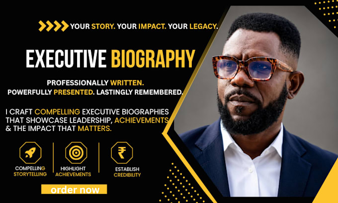 write an executive biography that showcases your leadership
