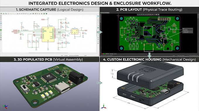 design pcb enclosure, pcb design, pcb layout and electronic housing