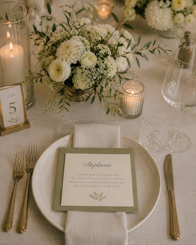 write individual personalised notes or poems for your guests