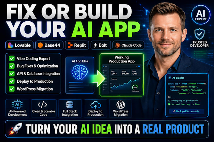 copy clone convert wix, fix vibe coded app migrate lovable to worpress, durable