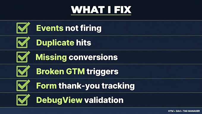 fix ga4 gtm tracking and broken conversion events
