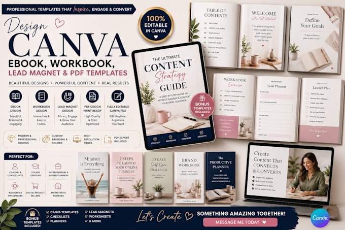 design canva ebook, canva workbook, canva ebook lead magnet workbook ebook