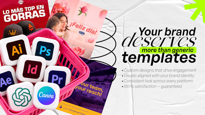 social media design with basic motion graphics animation