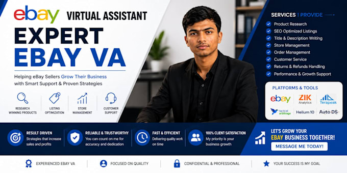 be your ebay VA for listing, order processing, and support