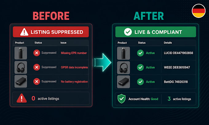 fix your suppressed amazon germany listings with epr compliance