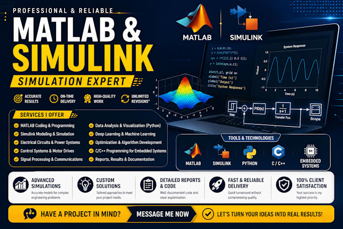 do matlab simulation, simulink modeling, and engineering projects