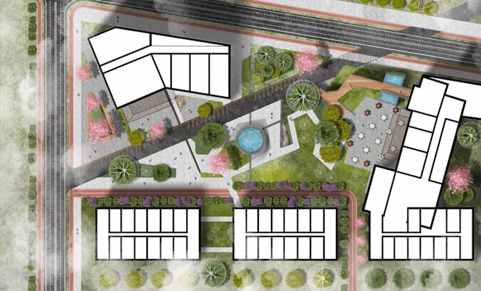 create a professional site plan rendering for presentations