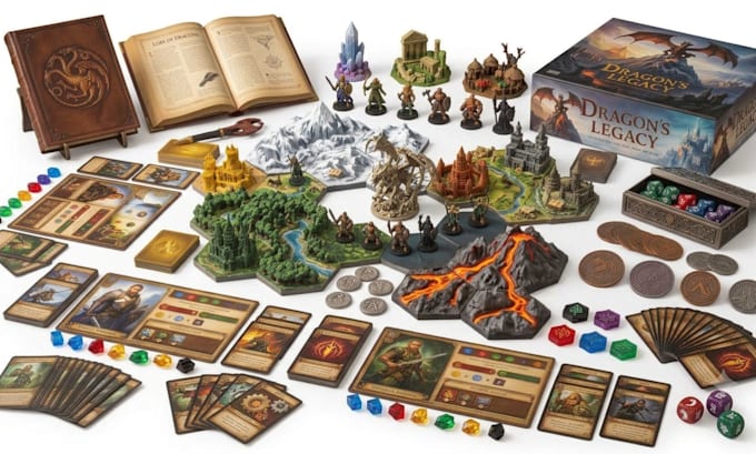 design custom board game, card game, and tabletop artwork