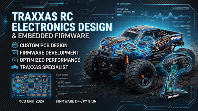design traxxas rc controller electronics pcb and embedded firmware