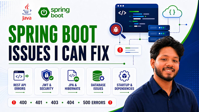 fix java spring boot rest API bugs and backend errors
