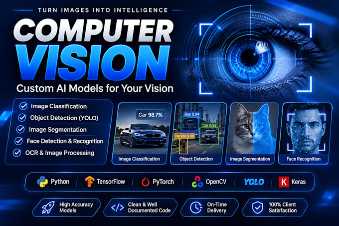 build computer vision, image classification and object detection models