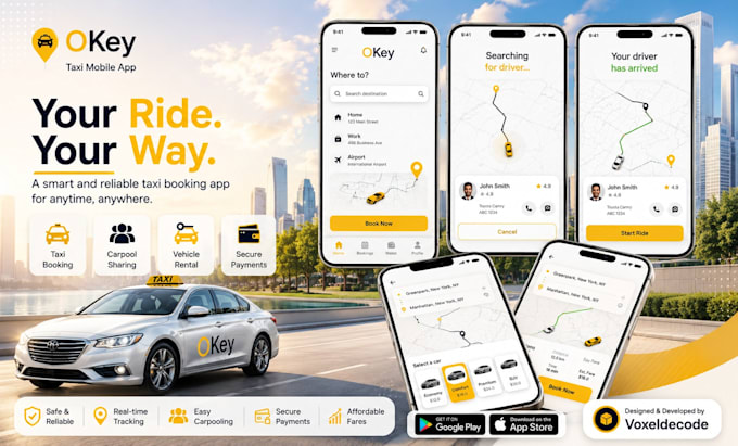 develop taxi booking app capooling app rideshare gojek ola turo app