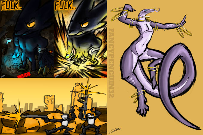 do furry ocs and fantasy digital artwork sfw