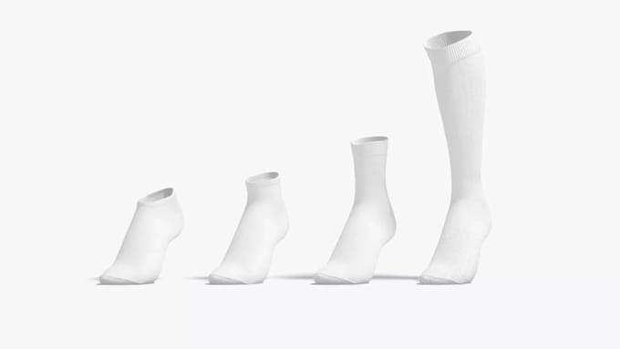 do 3d socks design, socks mockup, socks modelling, socks animation, 3d design