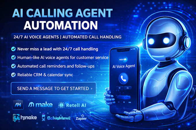 do retell ai voice agent vapi ai calling agent make com automation gohighlevel