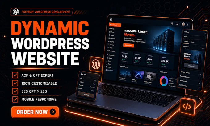 build a dynamic wordpress website with acf, elementor pro, and custom post type