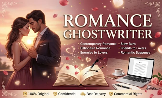 be your romance ghostwriter, young adult ebook fiction ghostwriter
