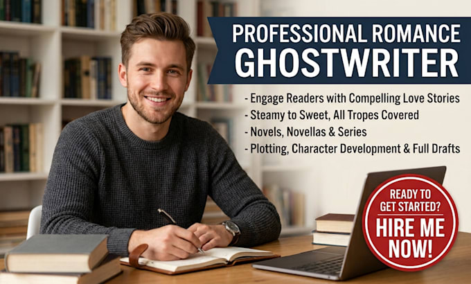 be your romance ghostwriter, young adult ebook fiction ghostwriter